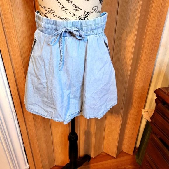 Fabletics Dresses & Skirts - 𝅺Fabletics fit and flare mini jean skirt sz small